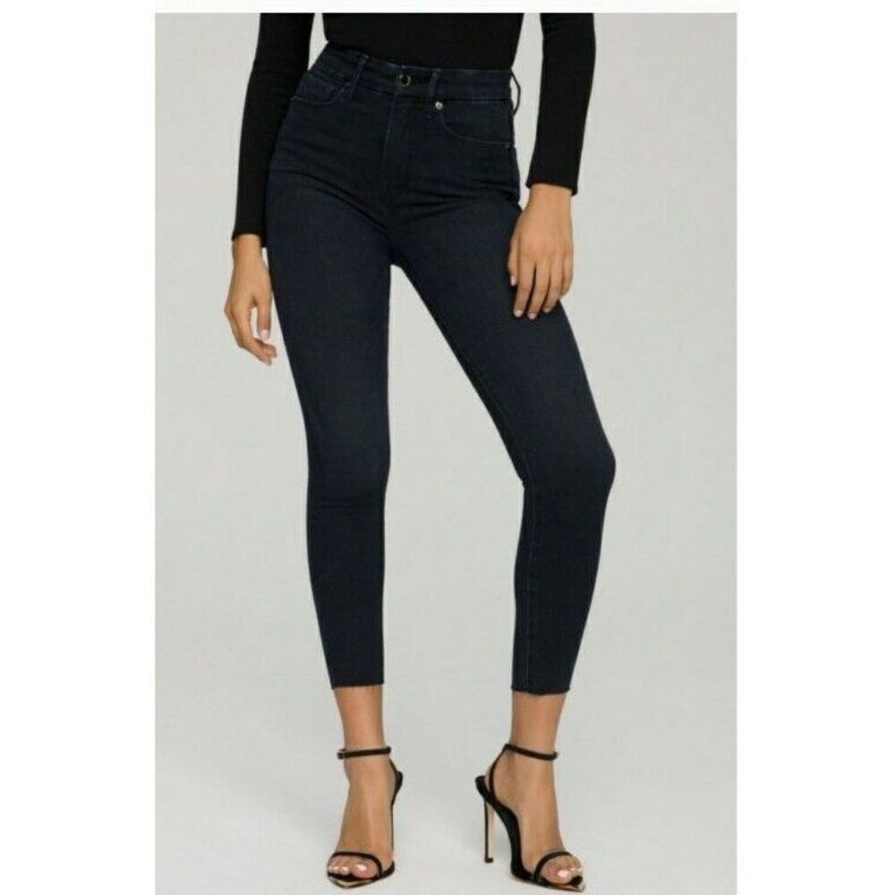 Good American Good Waist Crop - Power Stretch - NWT -‎ Size 18 Dark Wash